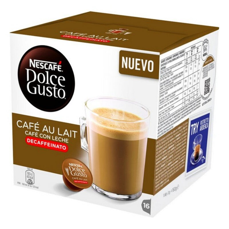 Coffee Capsules Au Lait Decaffeinated Nescafé Dolce Gusto (16 uds)